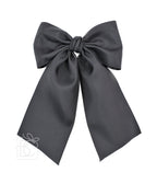 Matte Satin Longtail Hair Bow with Euro Knot - Premium Hairbows from Beyond Creations, LLC - Just $19.95! Shop now at Pat's Monograms