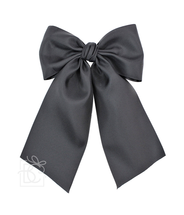 Matte Satin Longtail Hair Bow with Euro Knot - Premium Hairbows from Beyond Creations, LLC - Just $19.95! Shop now at Pat's Monograms