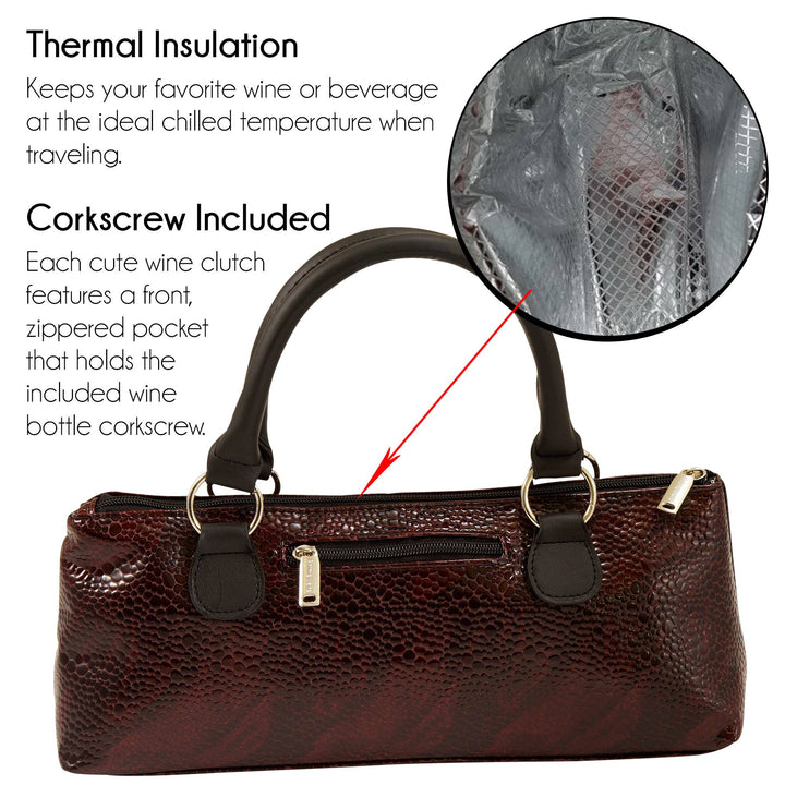 Wine Clutch | Wine Purse Serpentes Design - Premium Accessories from Primeware Inc. - Just $29.95! Shop now at Pat's Monograms