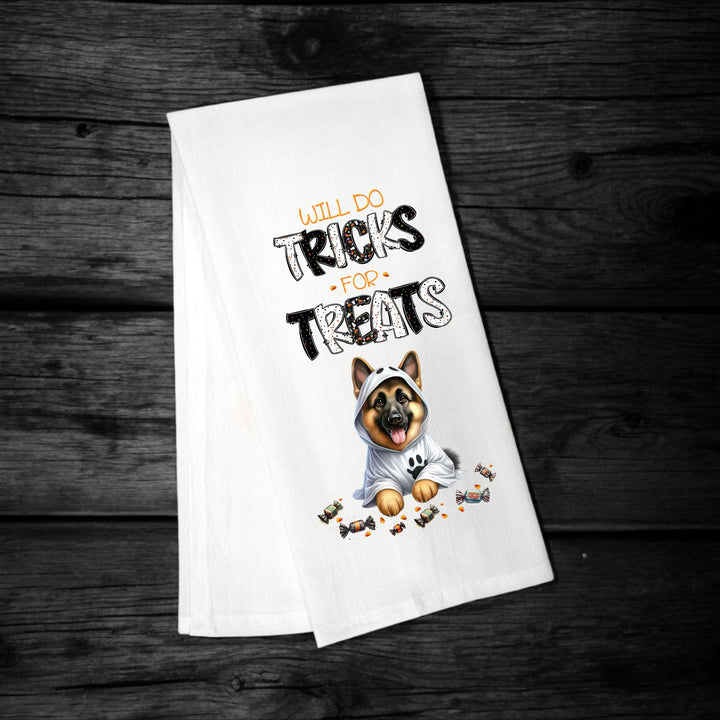 German Shepherd - Will Do Tricks for Treats Tea Towel - Premium  from Pat's Monograms - Just $14.95! Shop now at Pat's Monograms