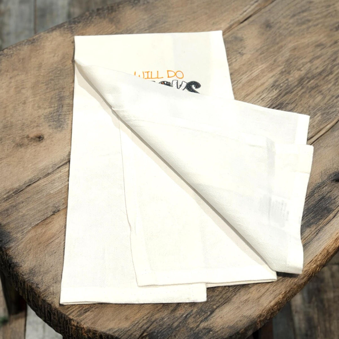 Black Doodle Dog - Will Do Tricks for Treats Tea Towel - Premium Kitchen Towel from Pat's Monograms - Just $14.95! Shop now at Pat's Monograms
