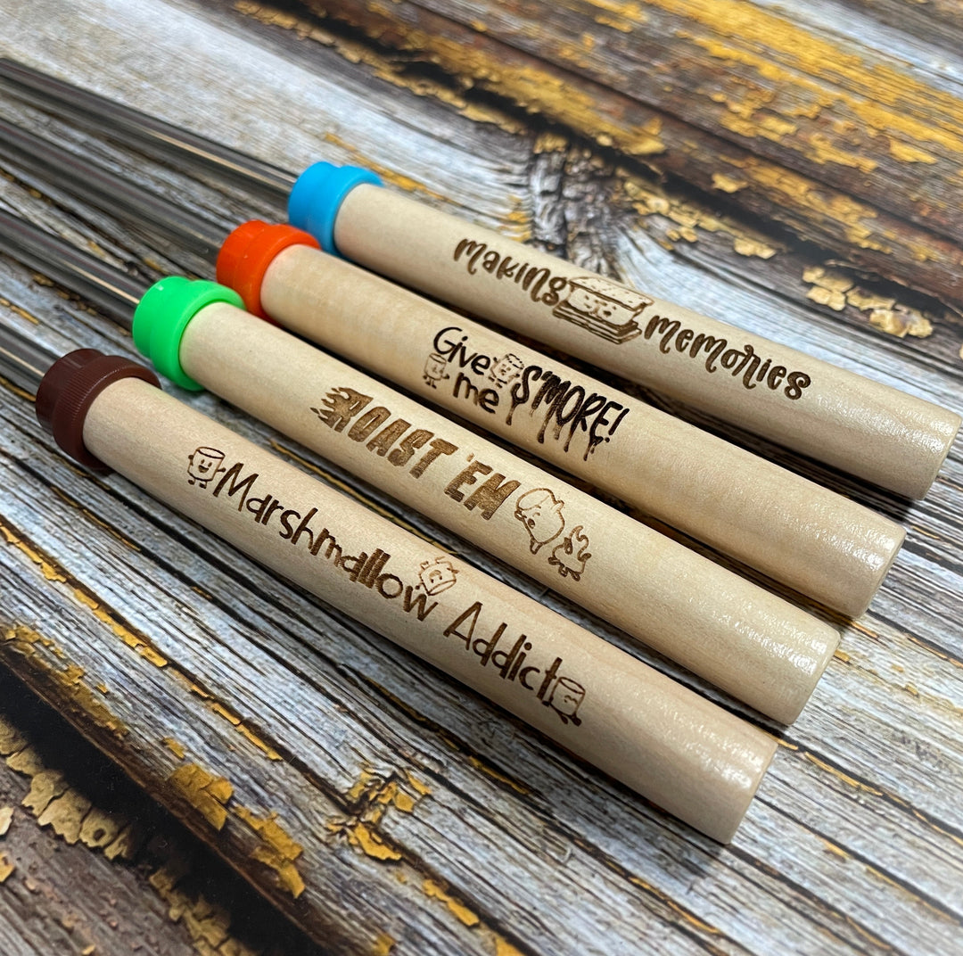 Roasting Sticks Laser Engraved - Premium Fun Gifts from Pat's Monograms - Just $5! Shop now at Pat's Monograms