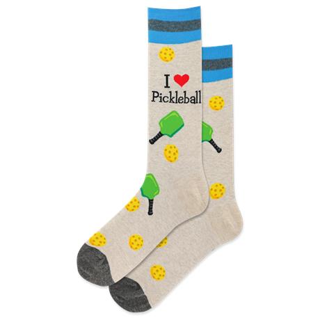 I Love Pickleball Crew Socks - Premium Socks from Hotsox - Just $9.95! Shop now at Pat's Monograms