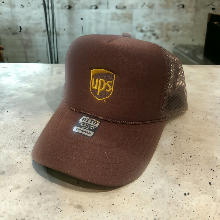 UPS - Foam Front Trucker Hat - Premium Headwear from Pat's Monograms - Just $22.95! Shop now at Pat's Monograms