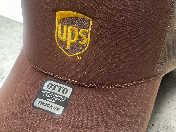 UPS - Foam Front Trucker Hat - Premium Headwear from Pat's Monograms - Just $22.95! Shop now at Pat's Monograms