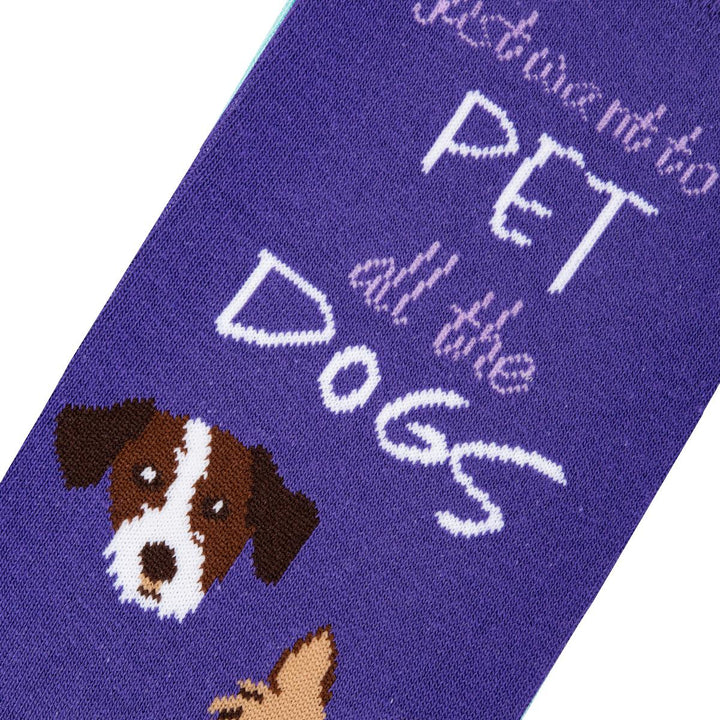 Pet All The Dogs Cushion Knit Socks - Women - Premium Socks from Cool Socks - Just $9.95! Shop now at Pat's Monograms