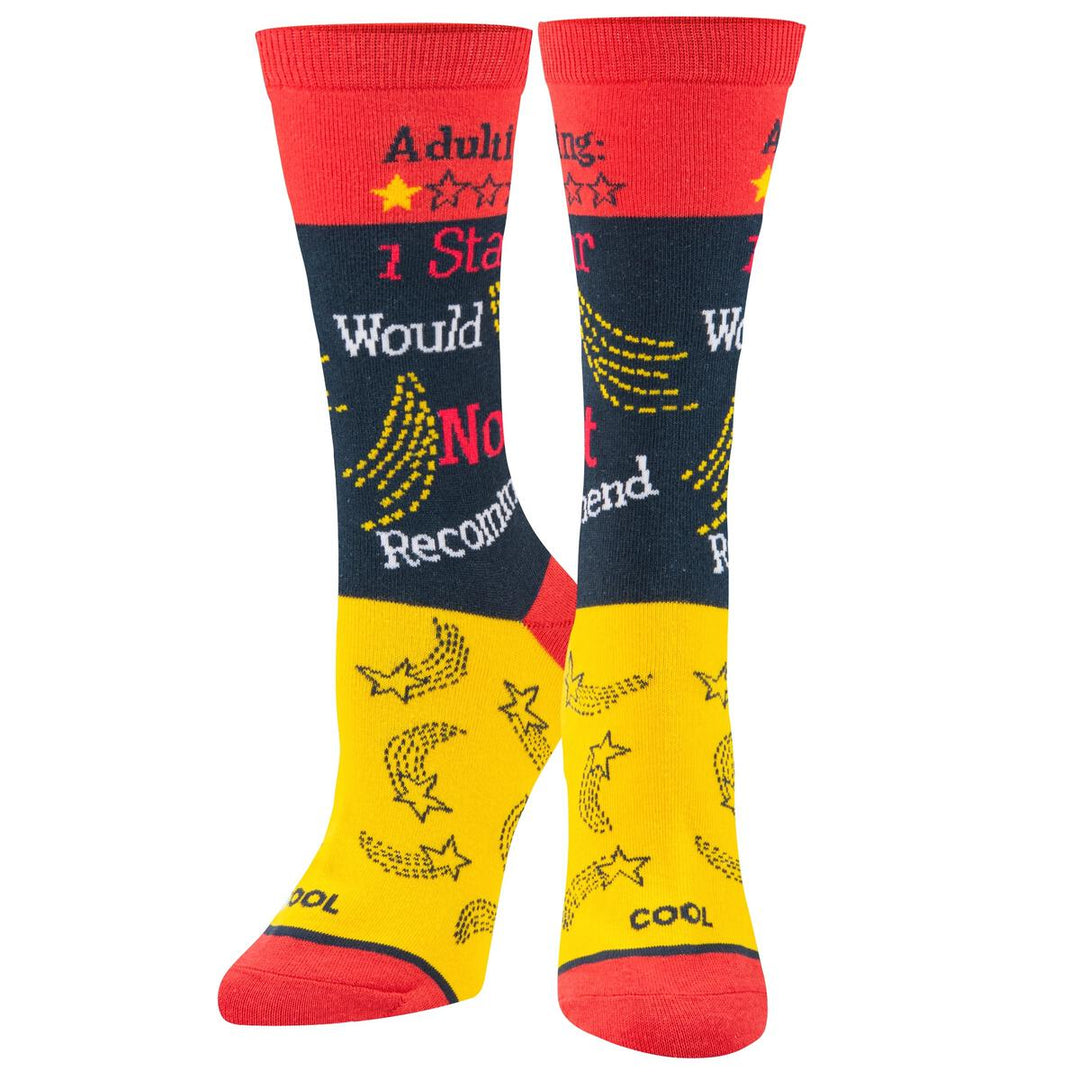 Adulting 1 Star Cushion Knit Socks - Women - Premium Socks from Cool Socks - Just $9.95! Shop now at Pat's Monograms