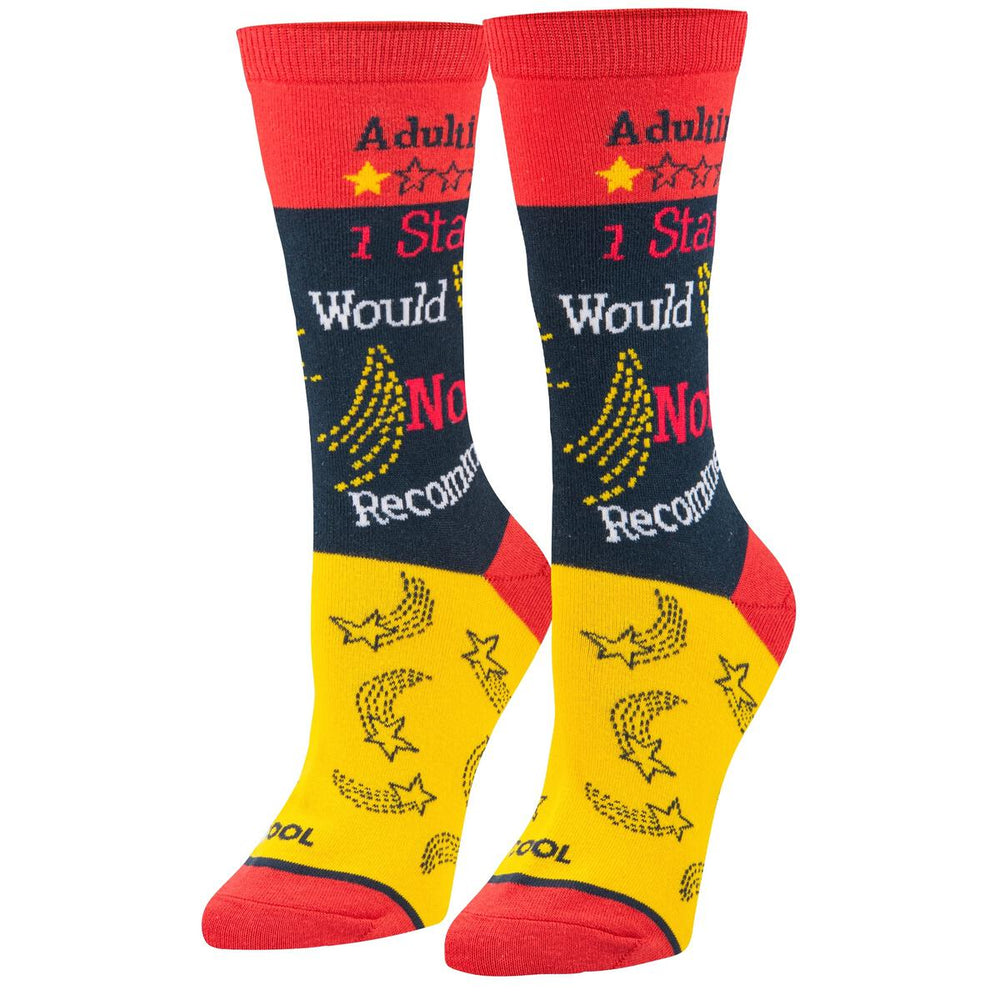 Adulting 1 Star Cushion Knit Socks - Women - Premium Socks from Cool Socks - Just $9.95! Shop now at Pat's Monograms