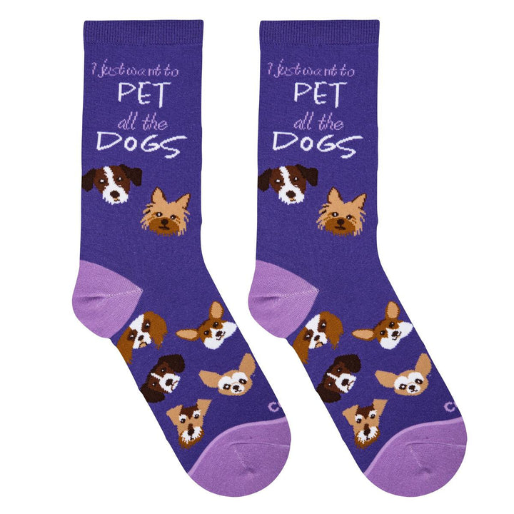 Pet All The Dogs Cushion Knit Socks - Women - Premium Socks from Cool Socks - Just $9.95! Shop now at Pat's Monograms