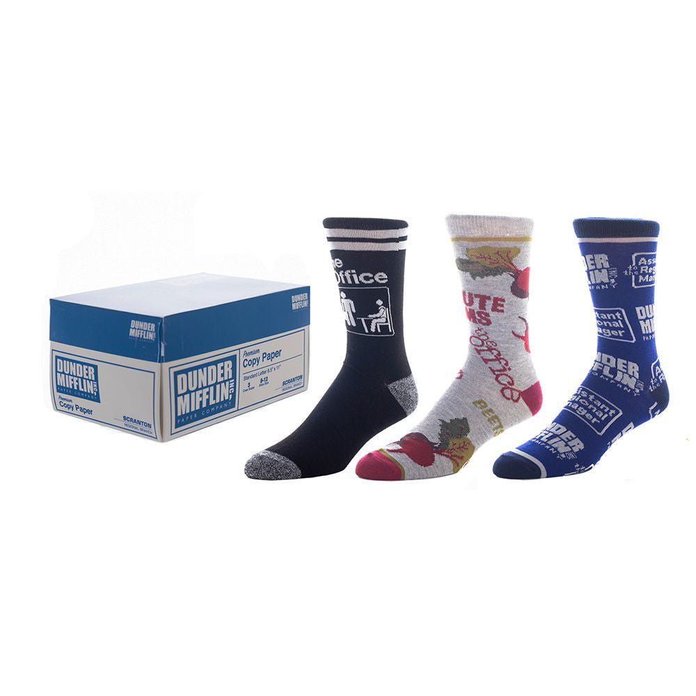 The Office 3 Pair Crew Sock Box Set - Premium Socks from Bioworld - Just $24.95! Shop now at Pat's Monograms