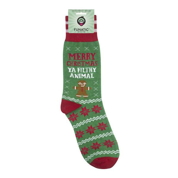 Merry Christmas Ya Filthy Animal Socks - Premium Socks from funatic - Just $9.95! Shop now at Pat's Monograms