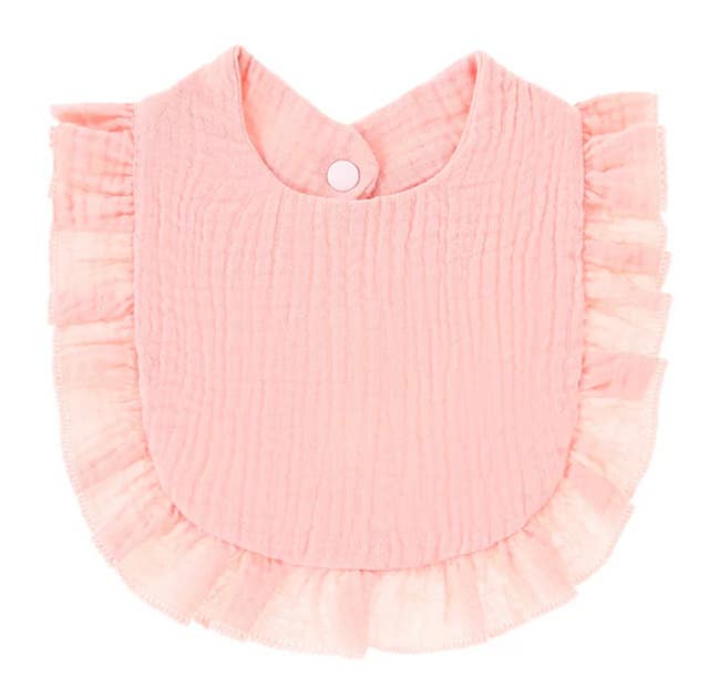 Muslin Ruffle Bib - Premium Baby Accessories from Zsa Zsa & LoLLi - Just $8.95! Shop now at Pat's Monograms