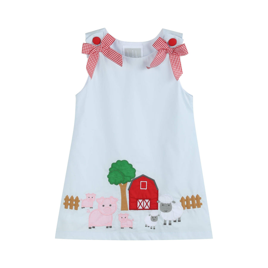 Light Blue Barnyard A-Line Dress - Premium Baby & Toddler Dresses from Lil Cactus - Just $39.95! Shop now at Pat's Monograms