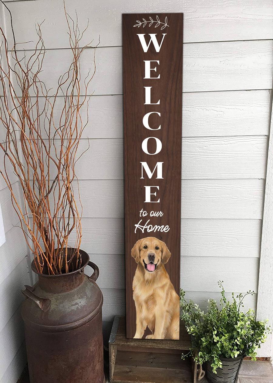 Golden Retriever Welcome sign - Premium welcome sign from E&S Pets - Just $39.99! Shop now at Pat's Monograms