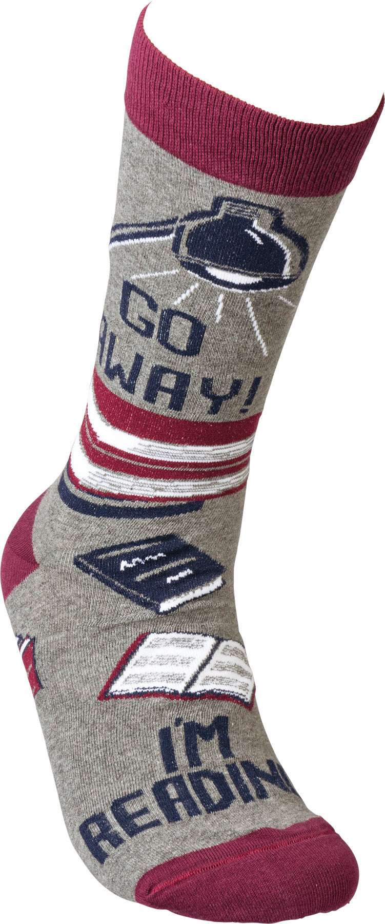 Go Away! I'm Reading - Premium Socks from Primitives by Kathy - Just $7.95! Shop now at Pat's Monograms