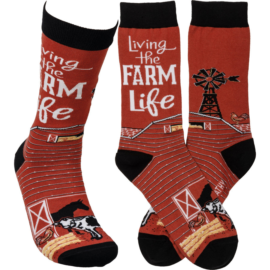 Socks - Farm Life - Premium Socks from Primitives by Kathy - Just $7.95! Shop now at Pat's Monograms