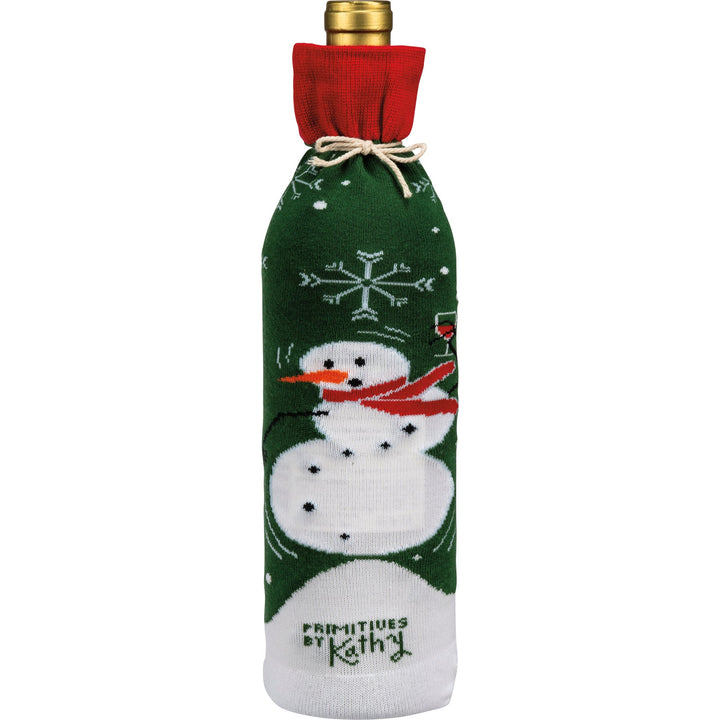 Bottle Sock - Tis The Season To Get Tipsy - Premium wine accessories from Primitives by Kathy - Just $5.95! Shop now at Pat's Monograms