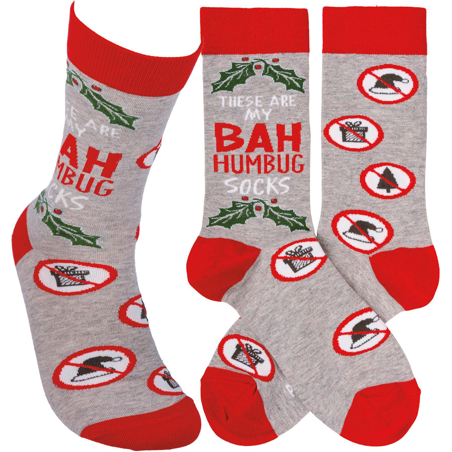 Socks - Bah Humbug Socks - Premium Socks from Primitives by Kathy - Just $7.95! Shop now at Pat's Monograms