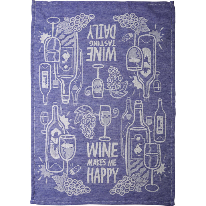 Kitchen Towel - Wine Makes Me Happy - Premium Kitchen Towel from Primitives by Kathy - Just $8.95! Shop now at Pat's Monograms