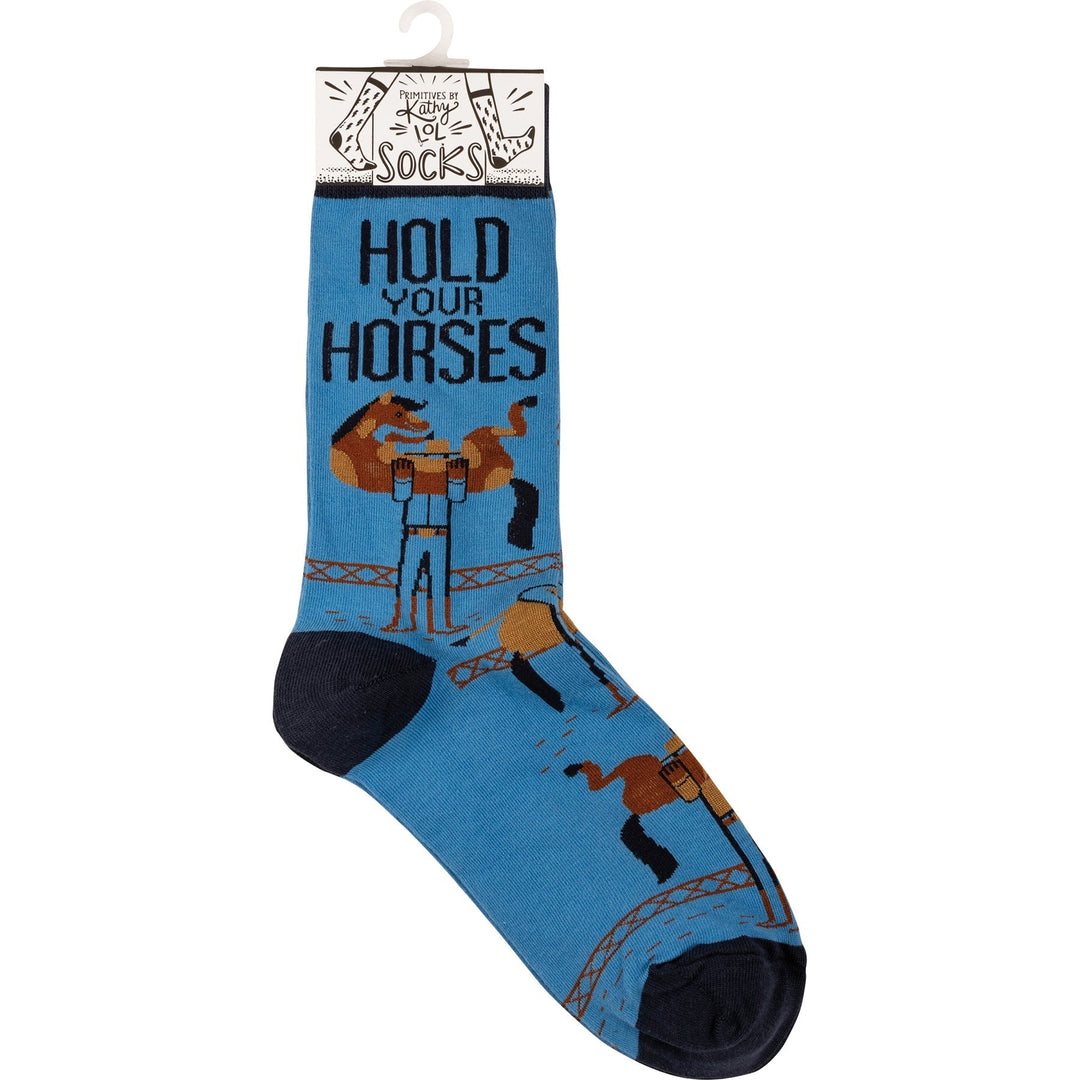 Hold Your Horses - Premium Socks from Primitives by Kathy - Just $10.95! Shop now at Pat's Monograms