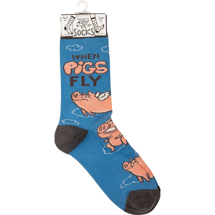 When Pigs Fly - Premium Socks from Primitives by Kathy - Just $9.95! Shop now at Pat's Monograms