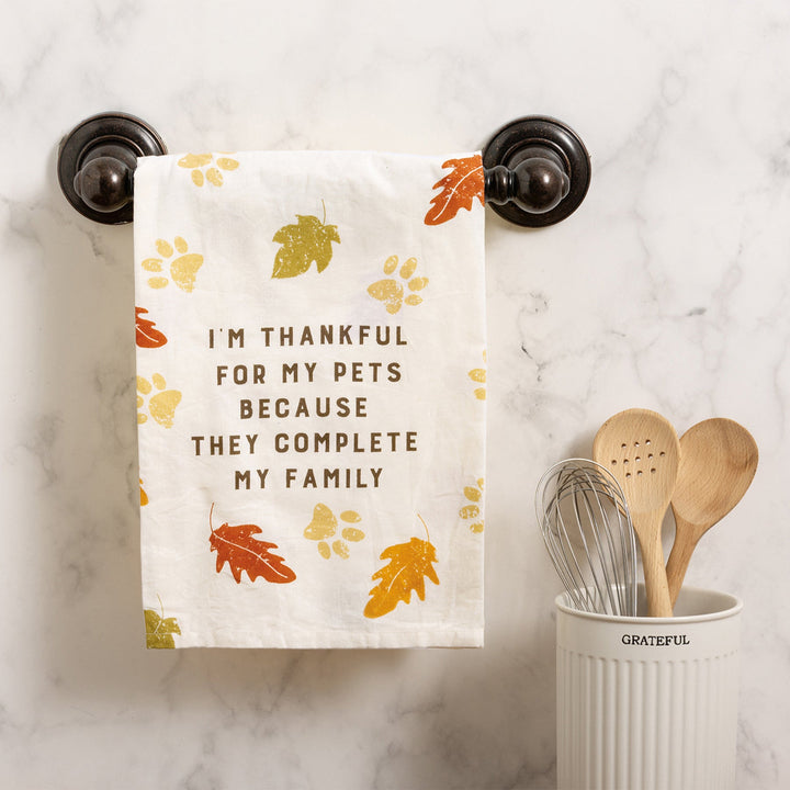 Kitchen Towel - My Pets Complete My Family - Premium Kitchen Towel from Primitives by Kathy - Just $8.95! Shop now at Pat's Monograms