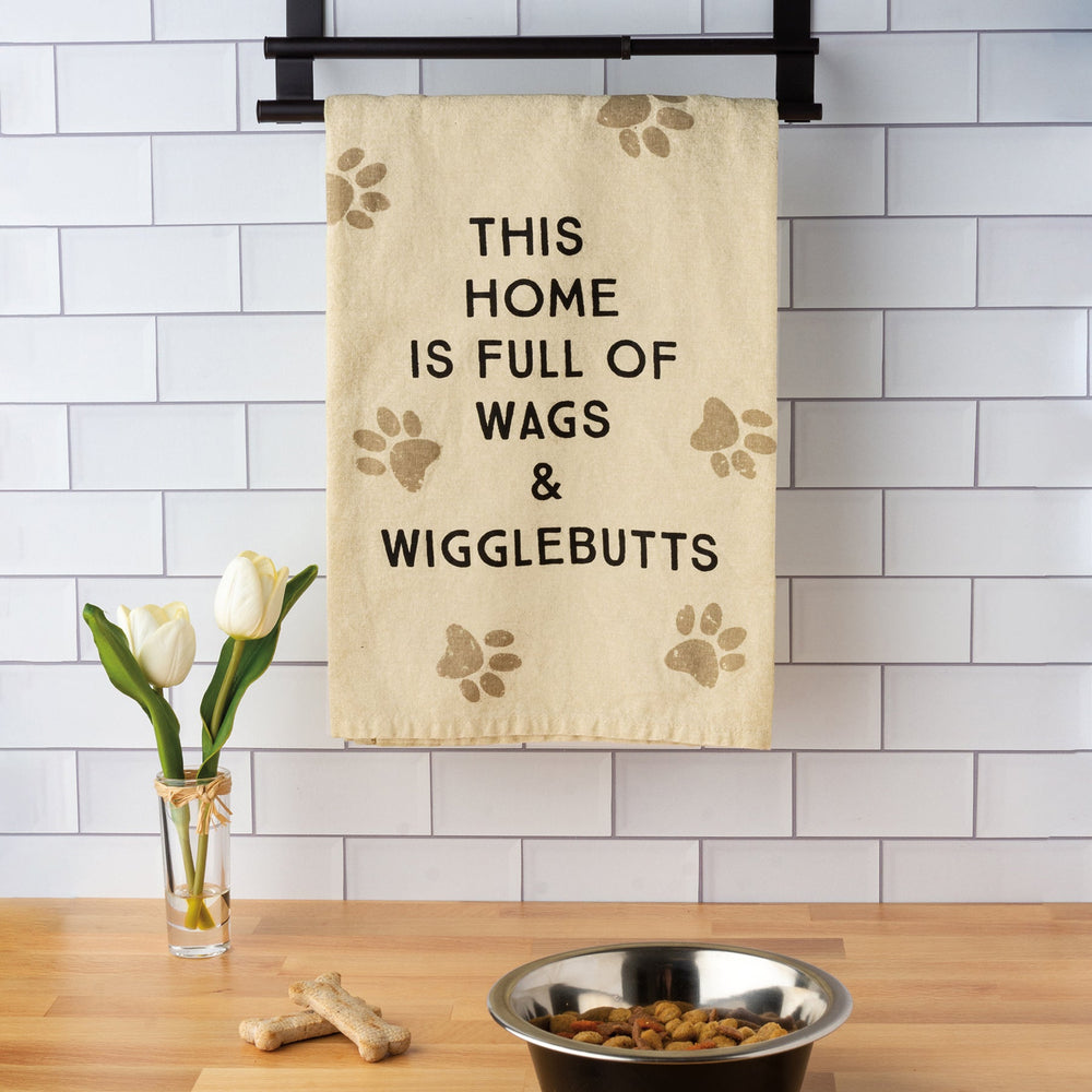 Kitchen Towel - Full of Wags and Wigglebutts - Premium Kitchen Towel from Primitives by Kathy - Just $8.95! Shop now at Pat's Monograms