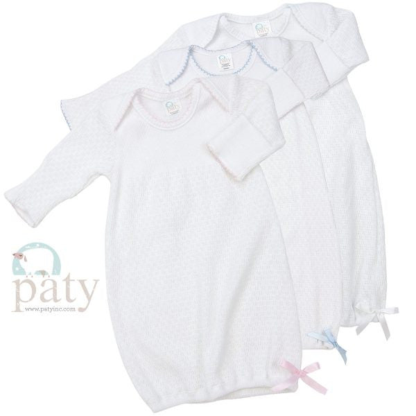 Paty Gown - White with trim - Premium Infant Wear from Paty INC. - Just $46.00! Shop now at Pat's Monograms