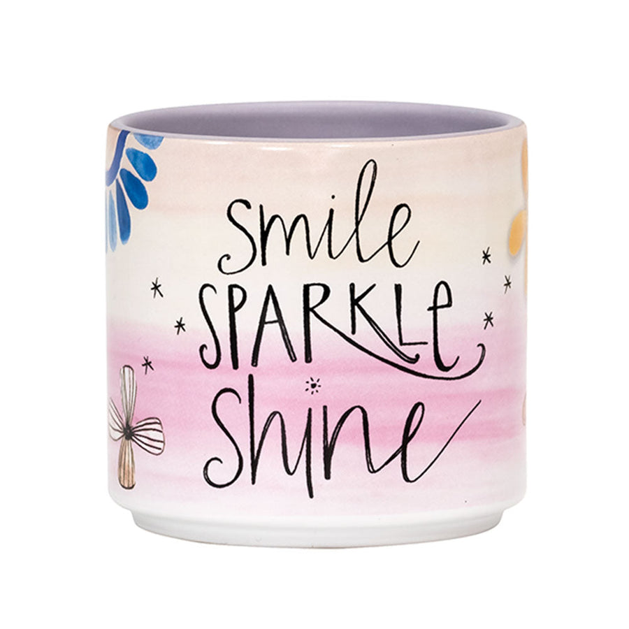 Smile Sparkle Small Planter - Premium Housewares from Shannon Roads Gifts - Just $12.95! Shop now at Pat's Monograms