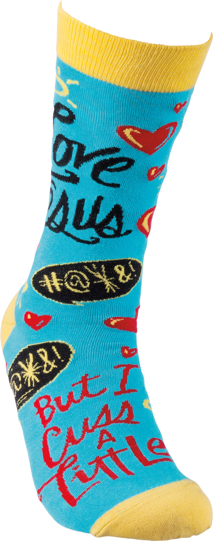 I Love Jesus But I Cuss A Little - Premium Socks from Primitives by Kathy - Just $10.95! Shop now at Pat's Monograms