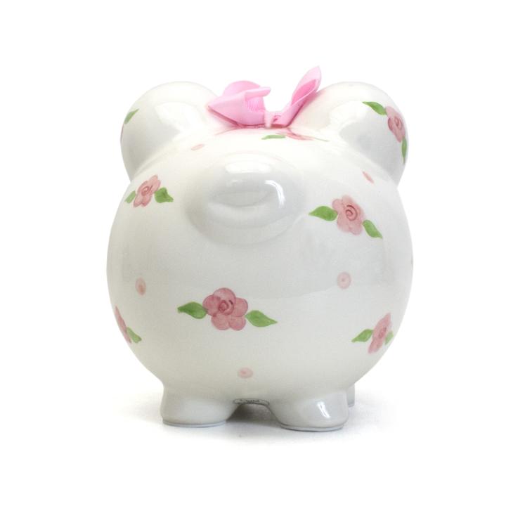 Posies and Polka Dots Piggy Bank - Premium Baby Gift from Child To Cherish® - Just $36.95! Shop now at Pat's Monograms