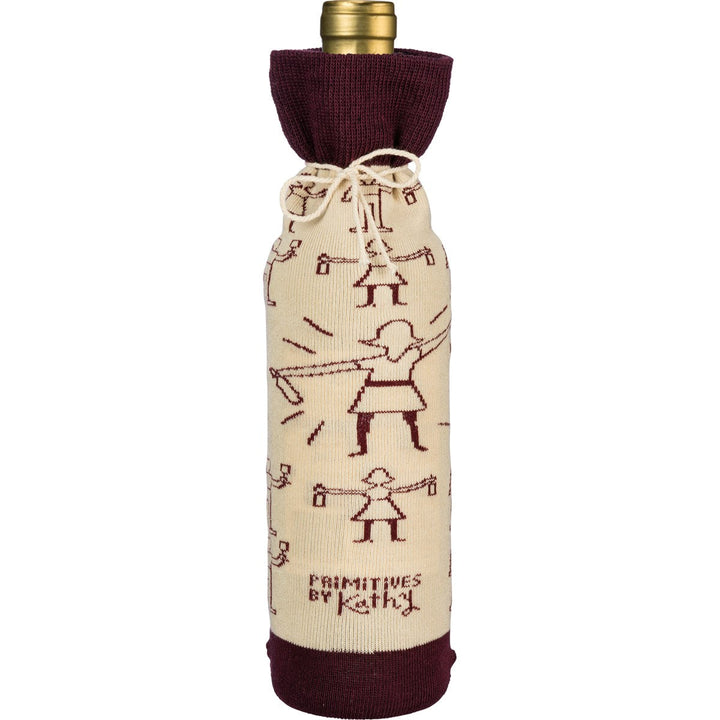 Bottle Sock - Don't Let Friends Wine Alone - Premium wine accessories from Primitives by Kathy - Just $5.95! Shop now at Pat's Monograms