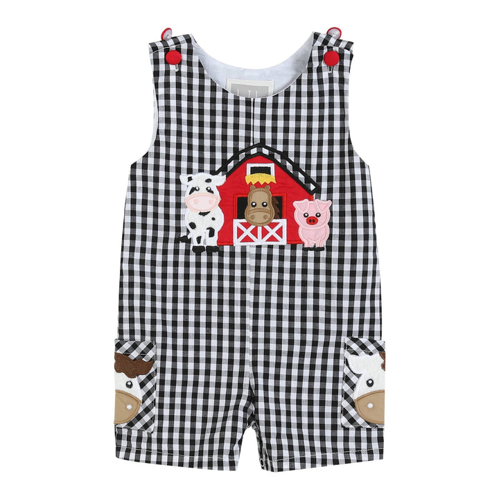 Lil Cactus - Black Gingham Barn Scene Overalls - Premium Baby & Toddler Outfits from Lil Cactus - Just $28.95! Shop now at Pat's Monograms