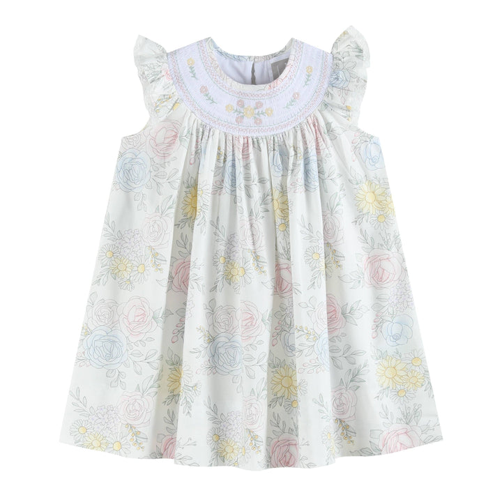 Bouquet Floral Smocked Bishop Dress - Premium Baby & Toddler Dresses from Lil Cactus - Just $36.95! Shop now at Pat's Monograms