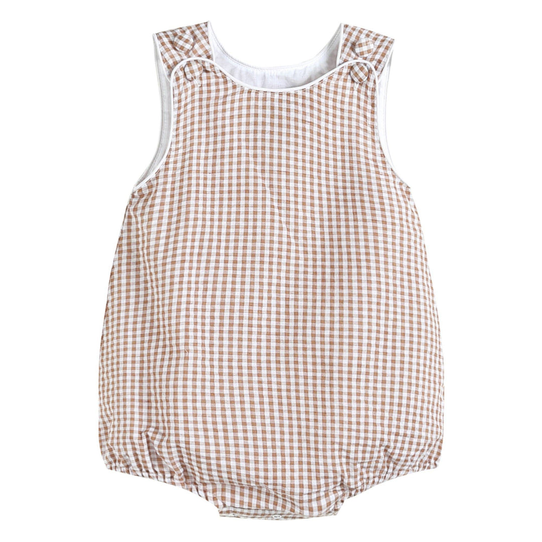 Classic Brown Gingham Baby Bubble Romper - Premium gourmet Foods from Lil Cactus - Just $28! Shop now at Pat's Monograms