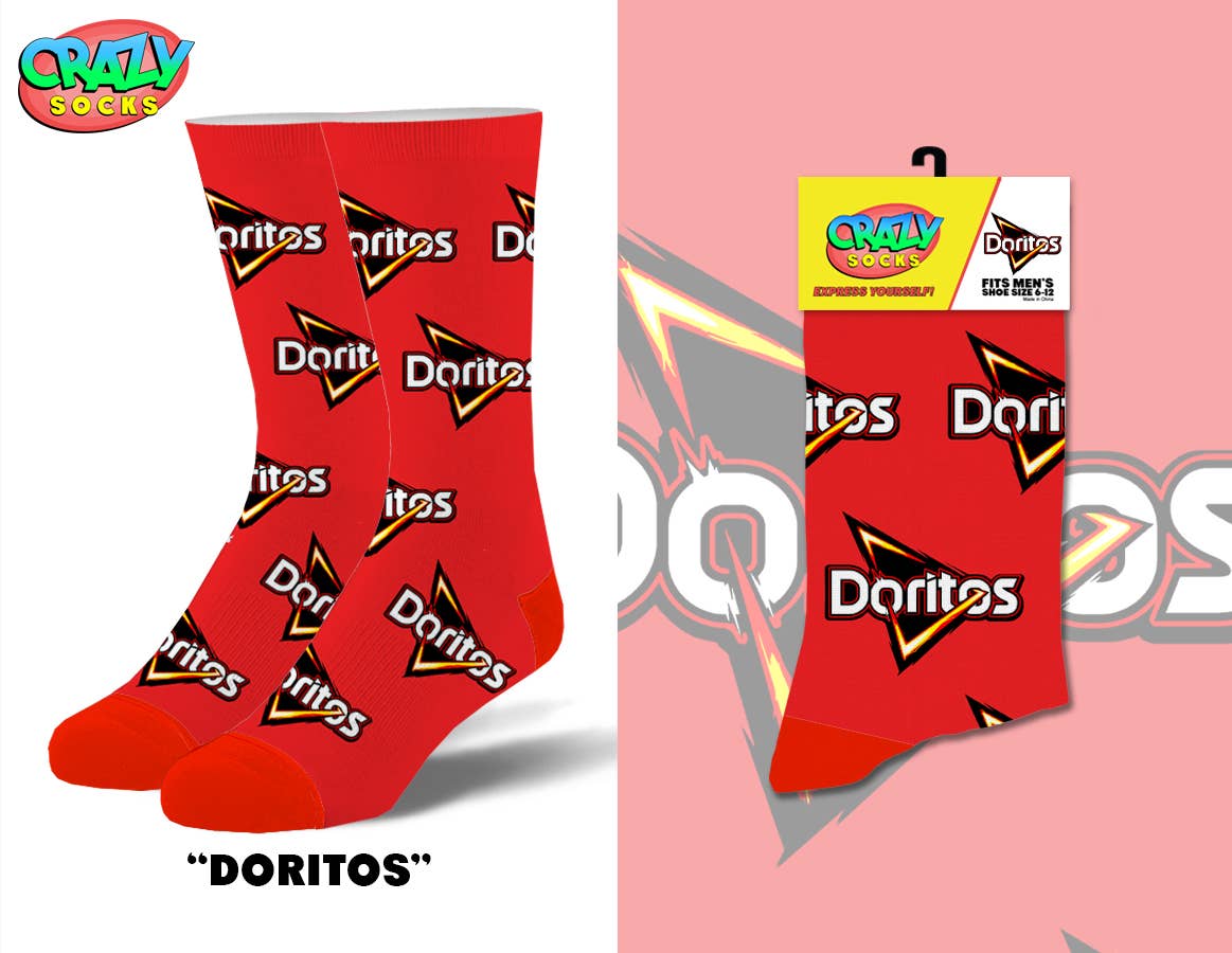 Doritos - Mens Crew Folded - Crazy Socks - Premium Socks from Crazy Socks - Just $8! Shop now at Pat's Monograms
