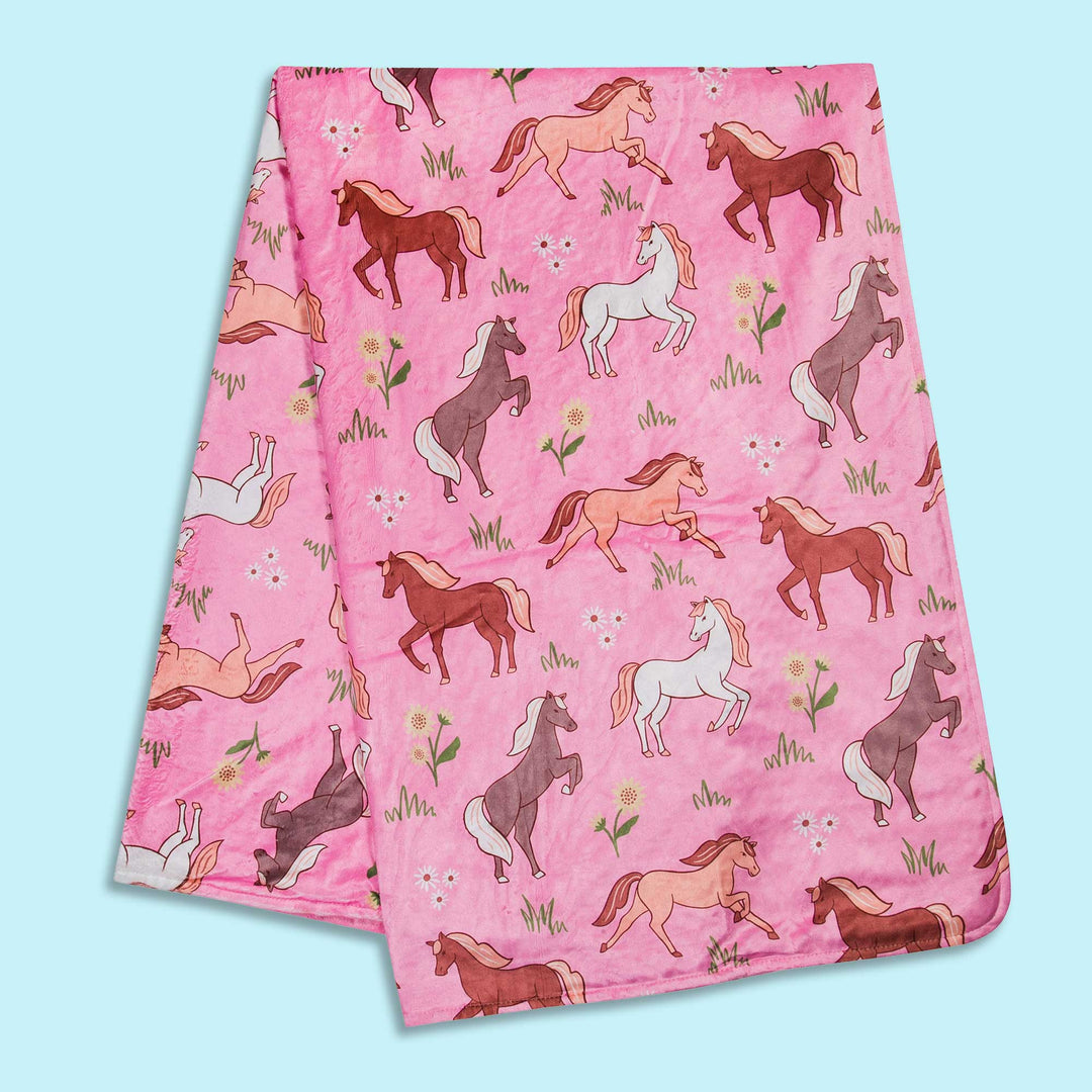Wild Horses Plush Throw Blanket - Premium Bags and Totes from Wildkin - Just $49.95! Shop now at Pat's Monograms