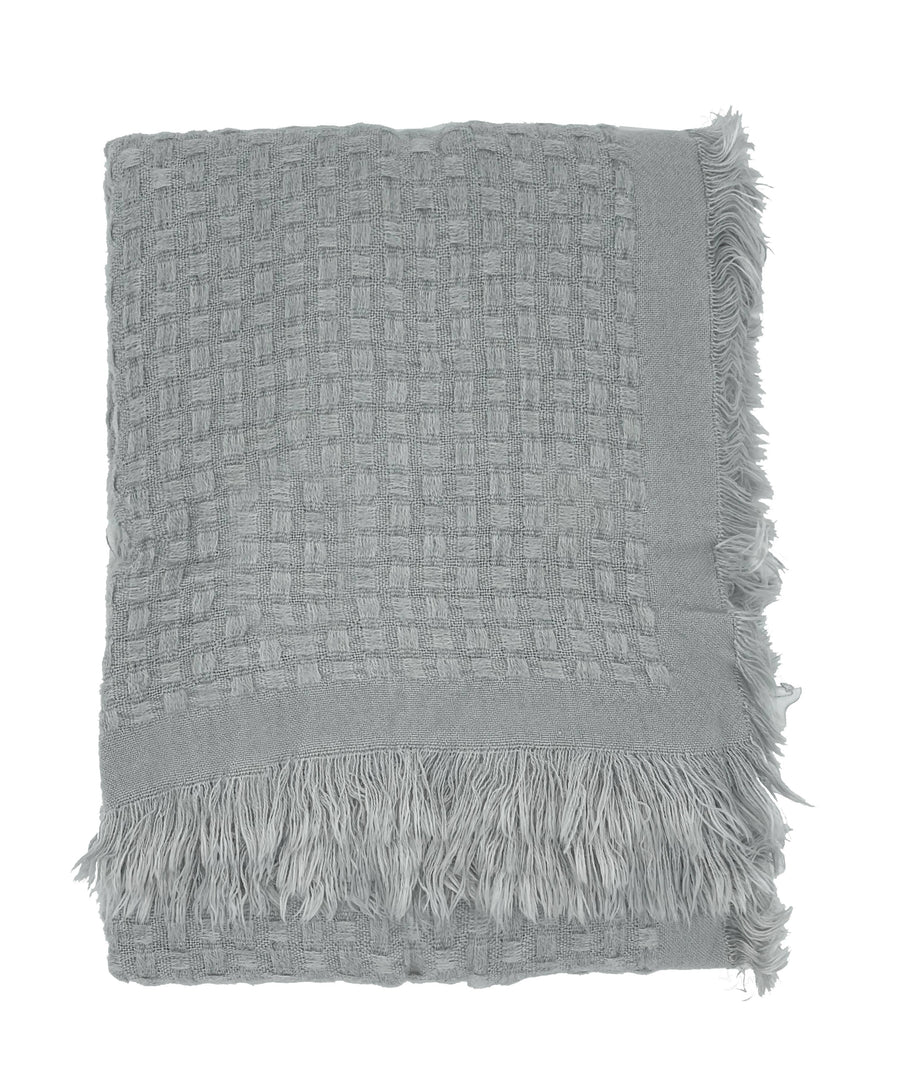 Waffle Weave Solid Throw Blanket with Fringe - Premium  from Fennco Styles - Just $28.95! Shop now at Pat's Monograms