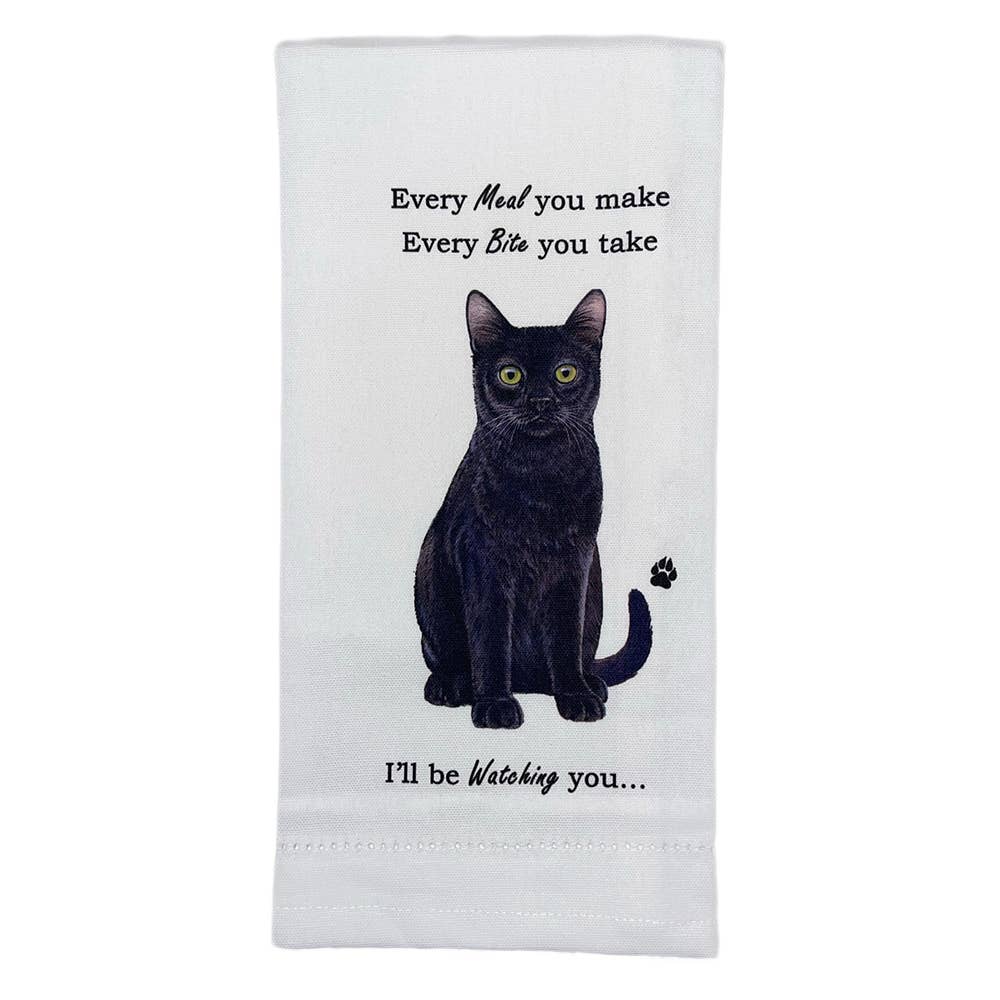 Black Cat Kitchen Towel - Premium Dish Towel from E&S Pets - Just $9.95! Shop now at Pat's Monograms