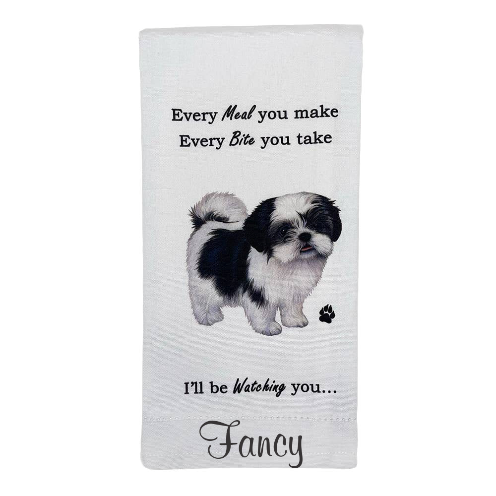 Shih tzu Black and White Kitchen Towel - Premium Kitchen Towels from E&S Pets - Just $9.95! Shop now at Pat's Monograms