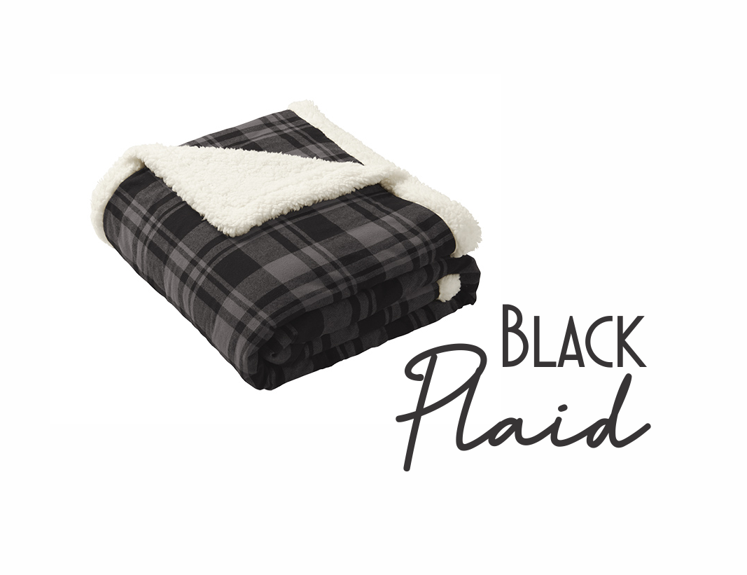 Flannel Sherpa Blankets BP43 - Premium blankets from Sanmar - Just $45! Shop now at Pat's Monograms