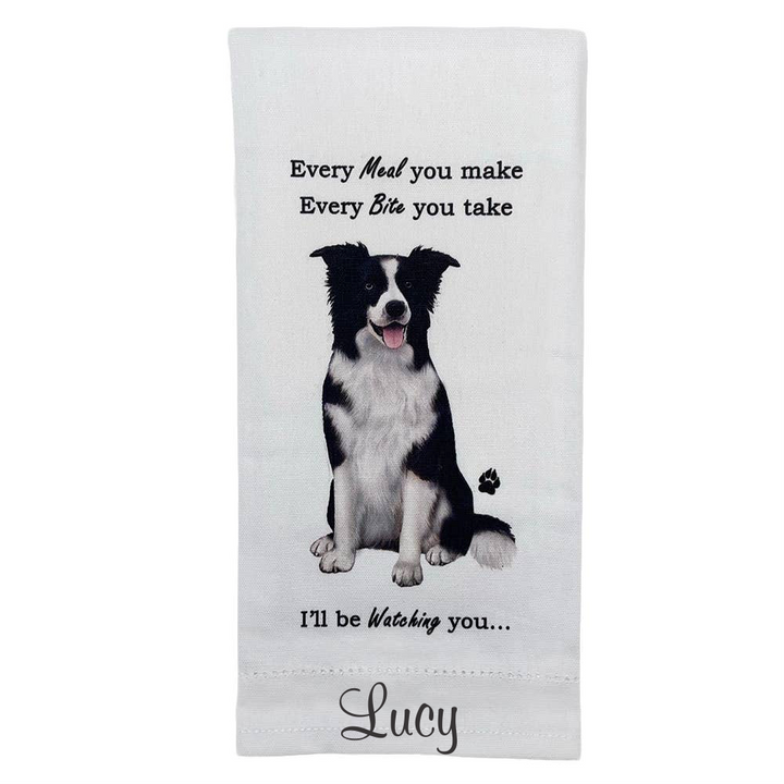 Border Collie Kitchen Towel - Premium Kitchen Towels from E&S Pets - Just $9.95! Shop now at Pat's Monograms