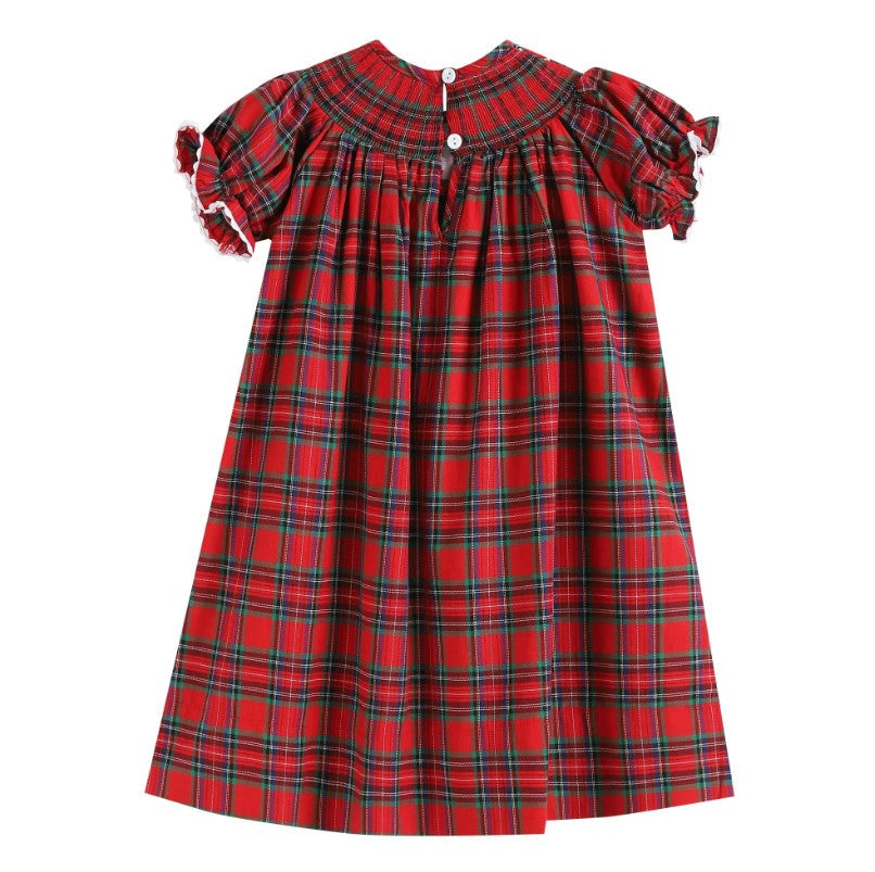 Red Christmas Plaid Smocked Bishop Dress - Premium Baby & Toddler Dresses from Lil Cactus - Just $32.95! Shop now at Pat's Monograms