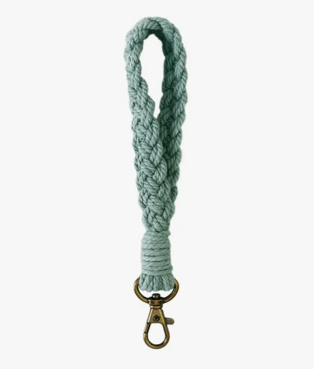 Macrame Flat Braided Wristlet Keychain - Premium  from Adorro - Just $7.5! Shop now at Pat's Monograms