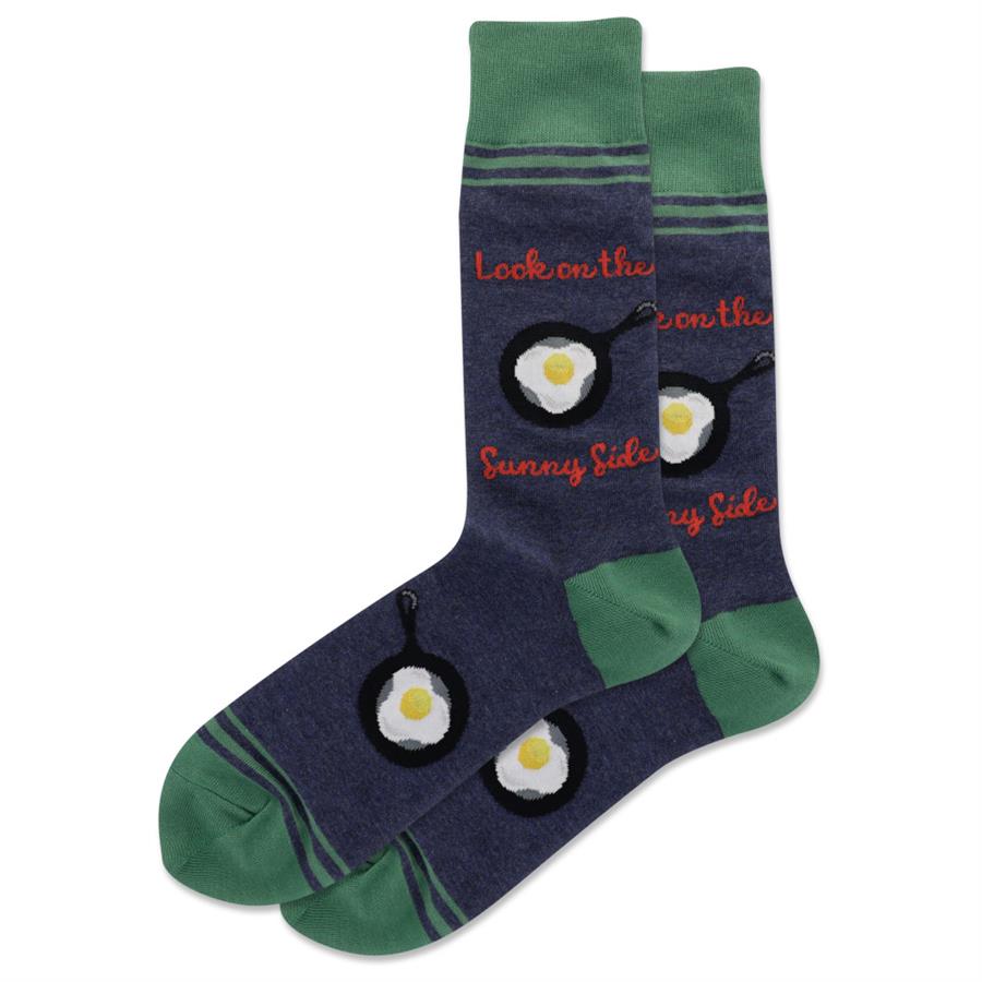 Look On The Sunny Side Crew Socks - Premium Socks from Hotsox - Just $9.95! Shop now at Pat's Monograms