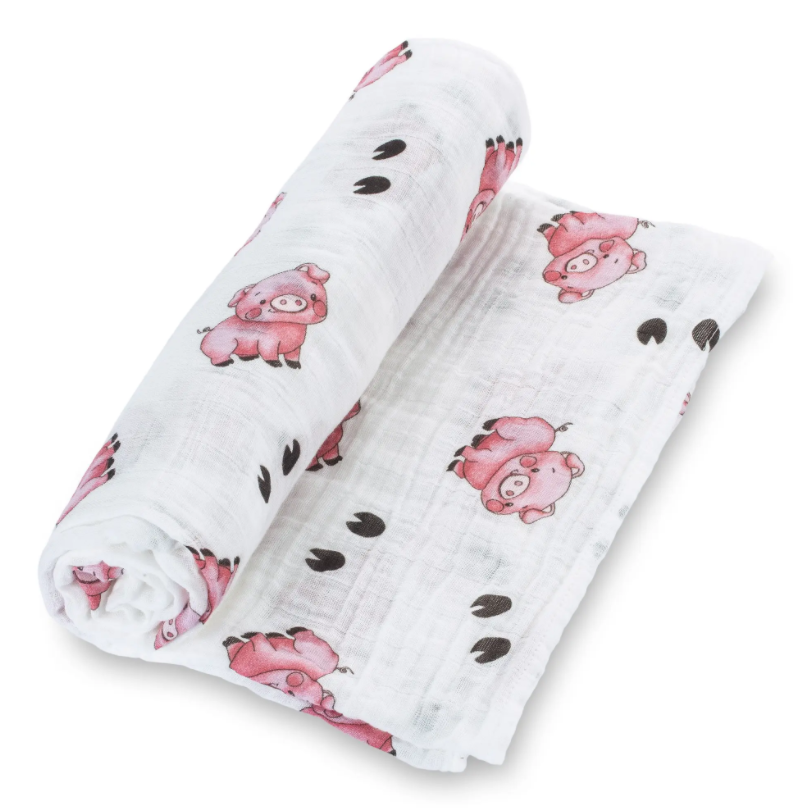 Oink Oink Piggy Swaddle Blanket - Premium Baby Gift Sets from LollyBanks - Just $19.95! Shop now at Pat's Monograms