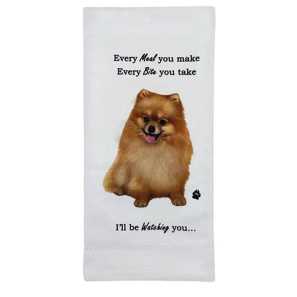 Pomeranian Kitchen Towel - Premium Kitchen Towels from E&S Pets - Just $9.95! Shop now at Pat's Monograms