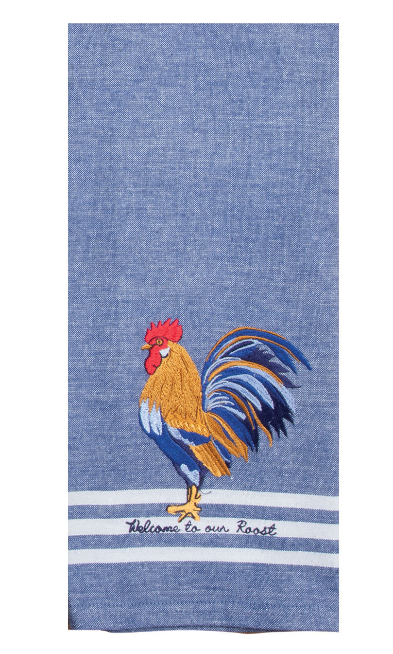 Blue Rooster Embroidered Tea Towel - Premium Dish Towel from Kay Dee Designs - Just $8.95! Shop now at Pat's Monograms