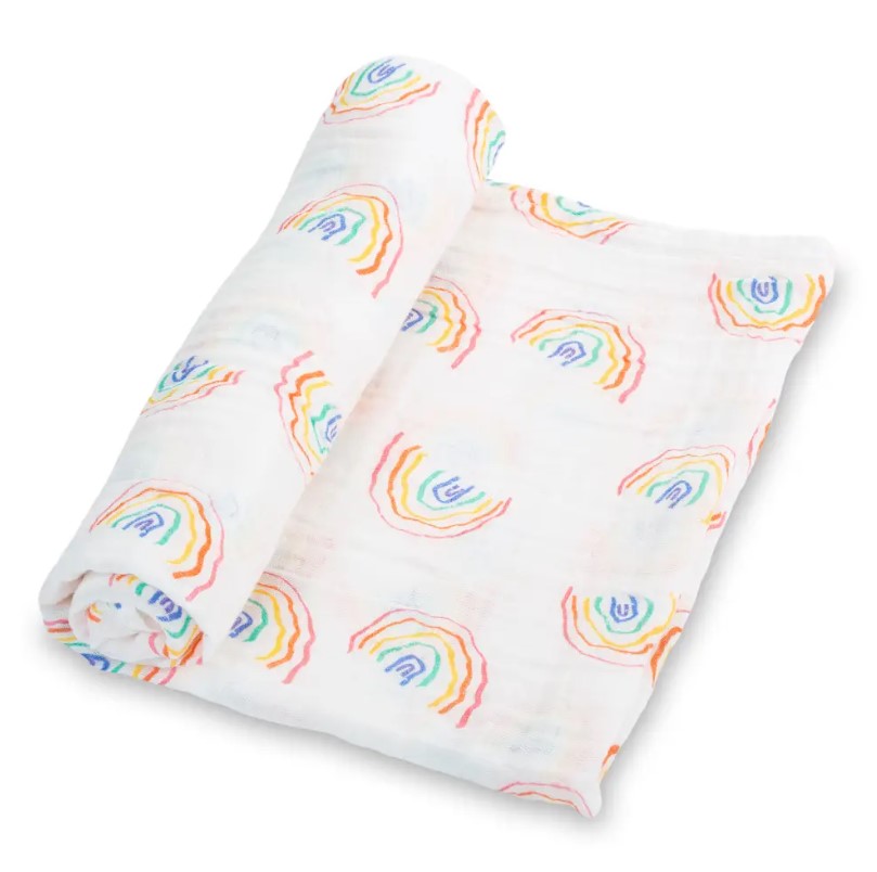 Somewhere Over the Rainbow Swaddle - Premium Baby Gift Sets from Lolly Banks - Just $19.95! Shop now at Pat's Monograms