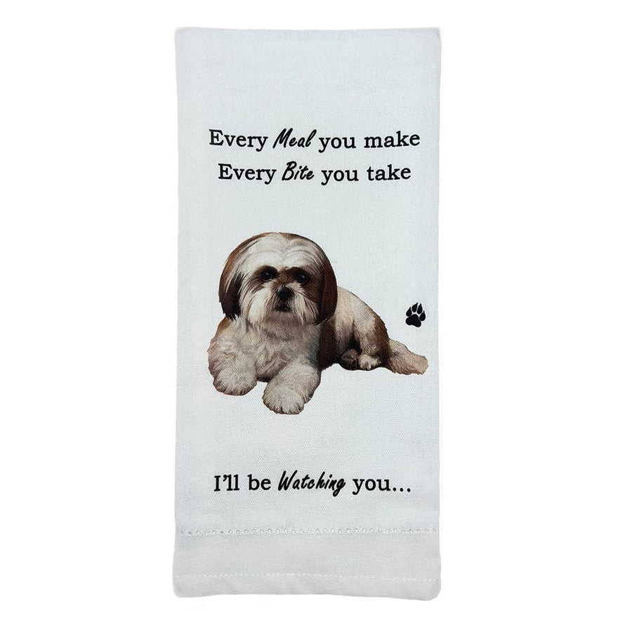 Shih tzu Tan and White Kitchen Towel - Premium Kitchen Towels from E&S Pets - Just $9.95! Shop now at Pat's Monograms